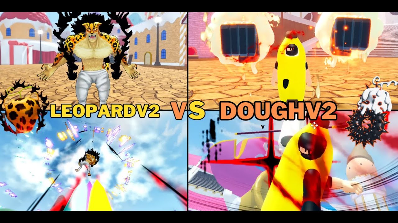 LeopardV2 VS DoughV2 (Fruit Battlegrounds)