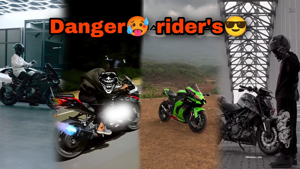 All boy's ❤️‍🔥heavy stunt rider 👹 (zx10r) (D390) & ( z900) all instagram videos. / part - 10