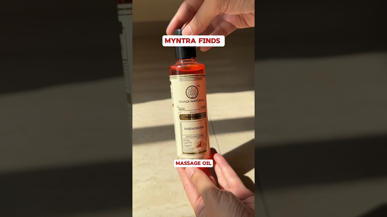MYNTRA FINDS KHADI MASSAGE BODY OIL #painrelief #bodyoil #sandalwood #khadi #massage #myntra