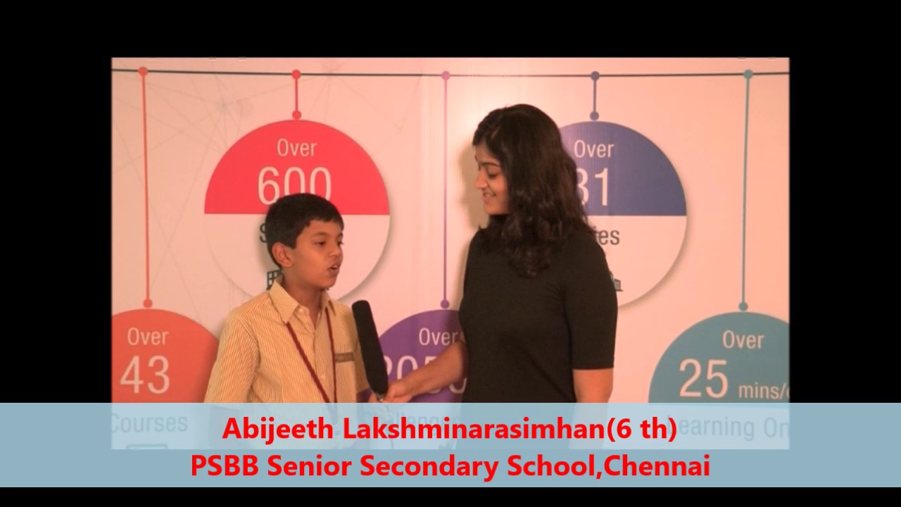 Abijeeth Lakshminarasimhan,  PSBB Senior Secondary School, Chennai
