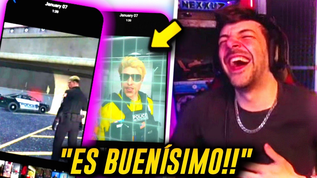 NEXXUZ ESCAPA de la CÁRCEL y GRABA mientras la POLICÍA le persigue en GTA ROLEPLAY 🤣