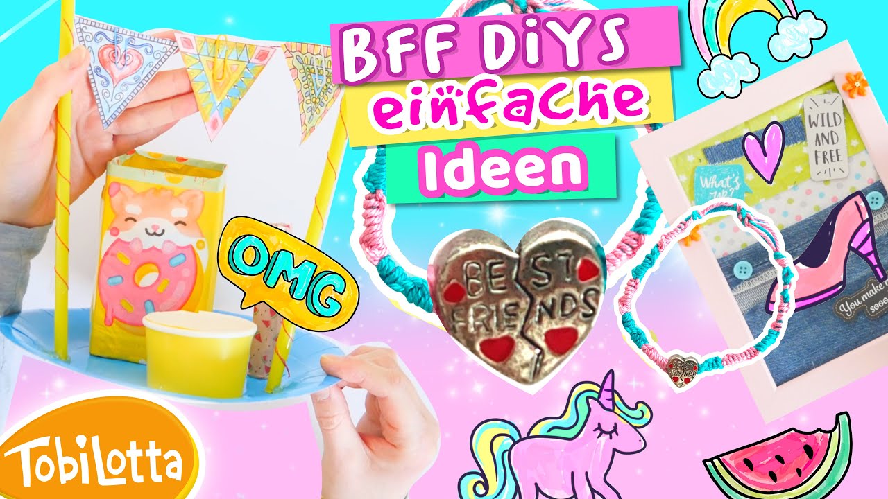 3 Diy BFF B&auml;ndchen kn&uuml;pfen, Basteln aus M&uuml;ll, Schreibtisch Organizer DIYs tobilotta basteln bff