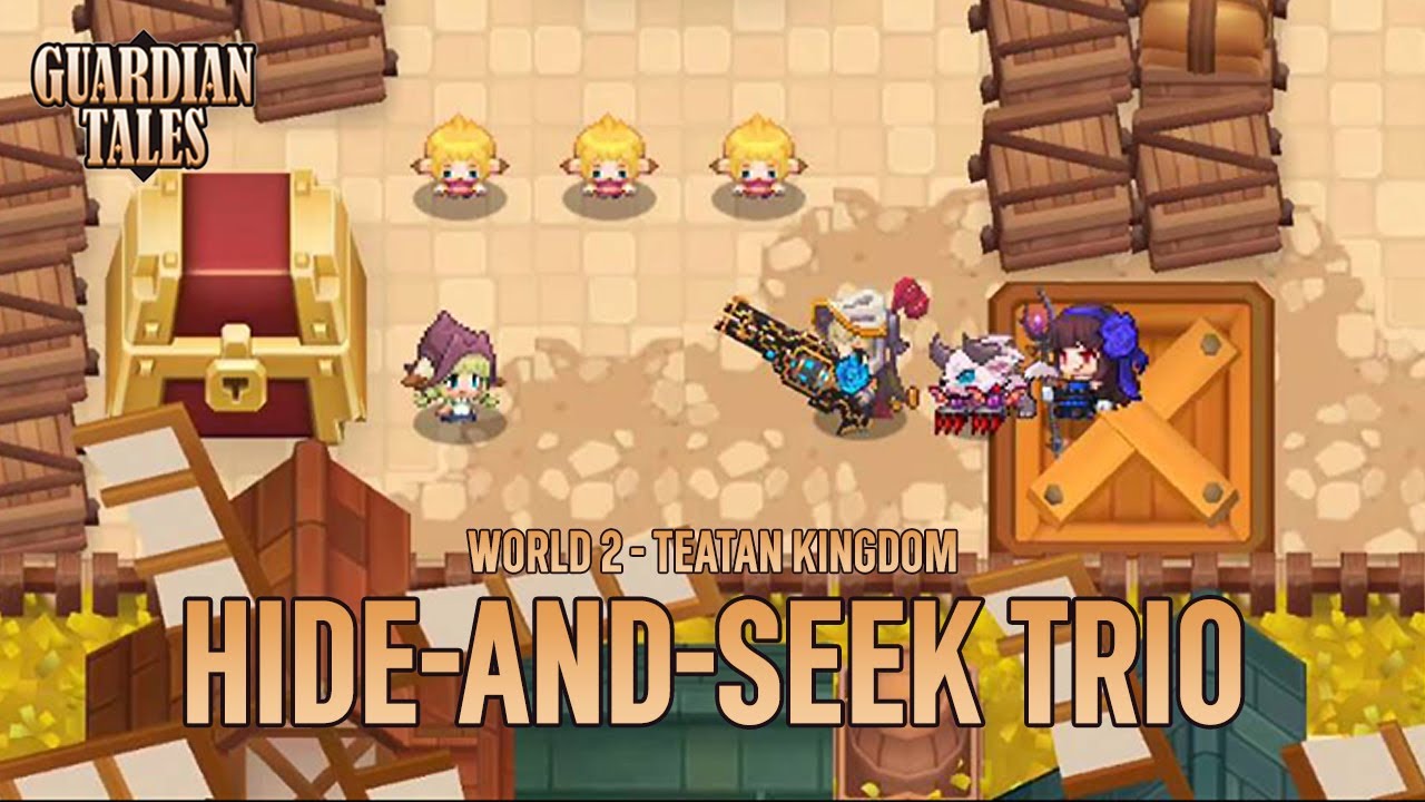 World 2 Side Stage: Hide-and-Seek Trio【Guardian Tales】