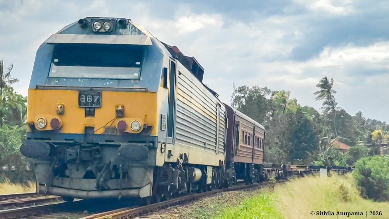 Class M9 - Trincomalee Trial Run (TN 7444) #srilanka #train #testrun #rare #chinese #indian #prima 