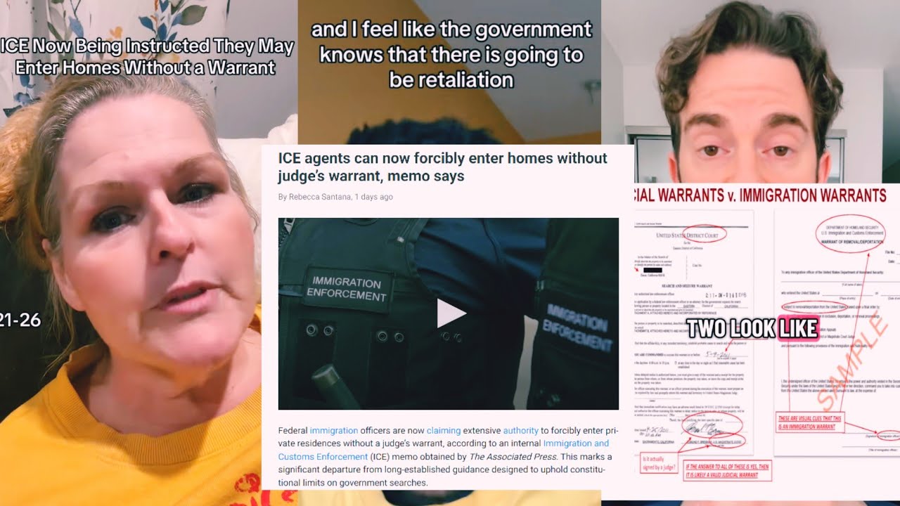 ICE Agents are Encouraged to Forcibly Enter Homes Without Judge's Warrant!?