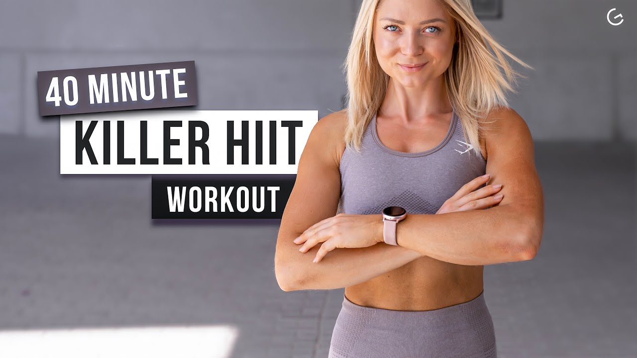 40 MIN KILLER HIIT WORKOUT - Full Body, No Equipment, Circuit Training - (HIIT IT HARDER DAY 5)