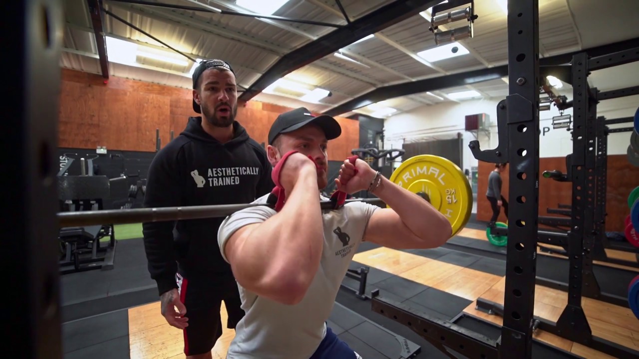 HOW TO FRONT SQUAT WITH STRAPS FOR LEG SIZE - Without wrist pain, sore shoulders or the bar falling!