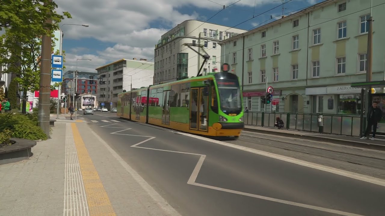 Poland, Poznań, tram B ride from Sielska to G&oacute;rczyn