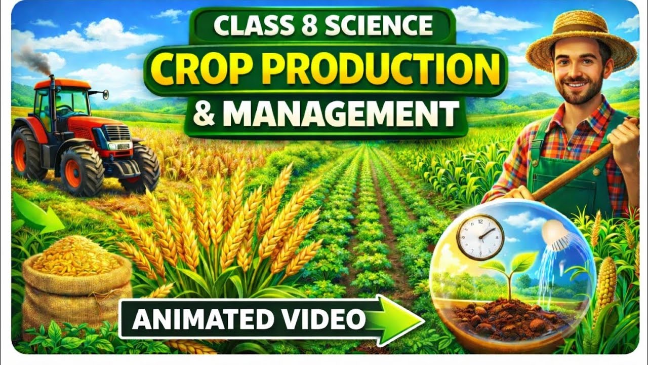 Crop Production and Management Animated Video Hindi | Science chapter 1 In Animation |