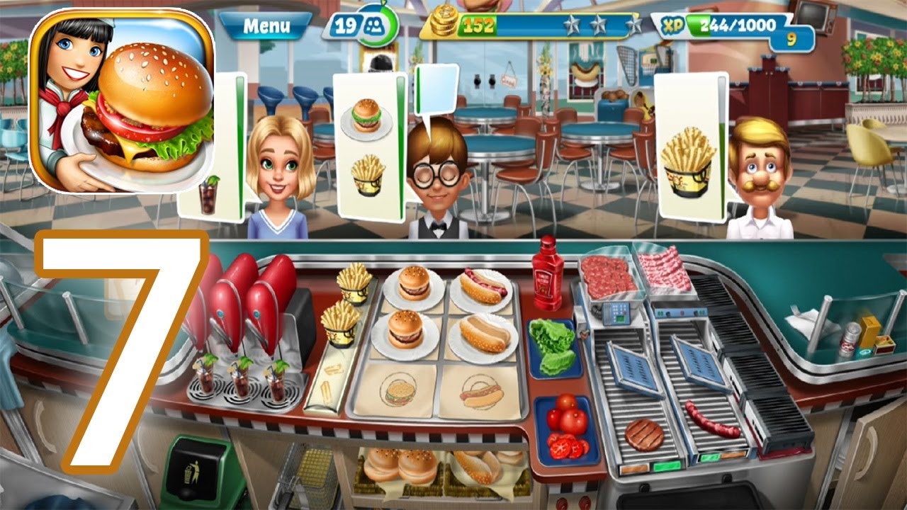 Cooking Fever - Gameplay Walkthrough Part 7 - Fast Food Court Level 31 - 35 Completed (iOS, Android)