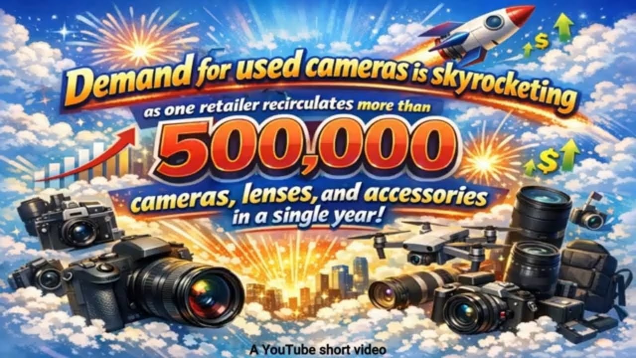 Demand for used cameras is skyrocketing as one retailer recirculates more than 500,000 cameras, lens