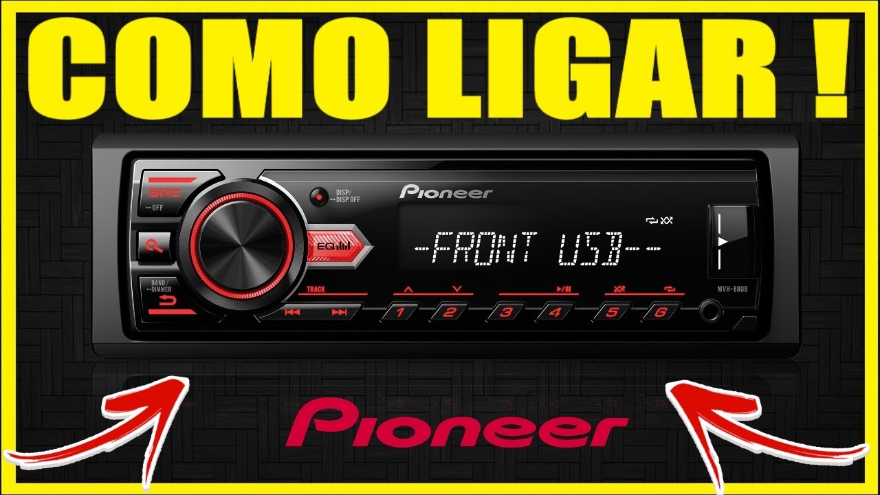 Como instalar rádio PIONEER MVH-88UB Media Receiver #ALANROD