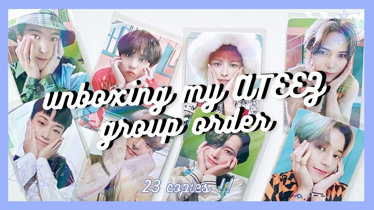 ✰ I HELD MY FIRST ALBUM GROUP ORDER !! ✰ unboxing 23 copies of ATEEZ zero: fever pt3 !!