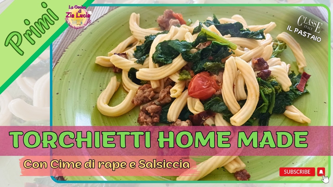 Ricetta veloce: torchietti freschi con cime di rapa e salsiccia