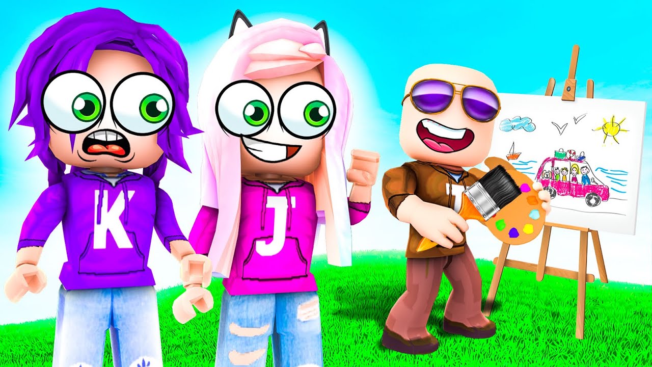 I had a Speed Draw competition against Janet and Kate! | Roblox