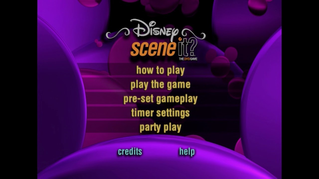 Disney Scene It Music (2004, 2007): Main Menu/Game Menu