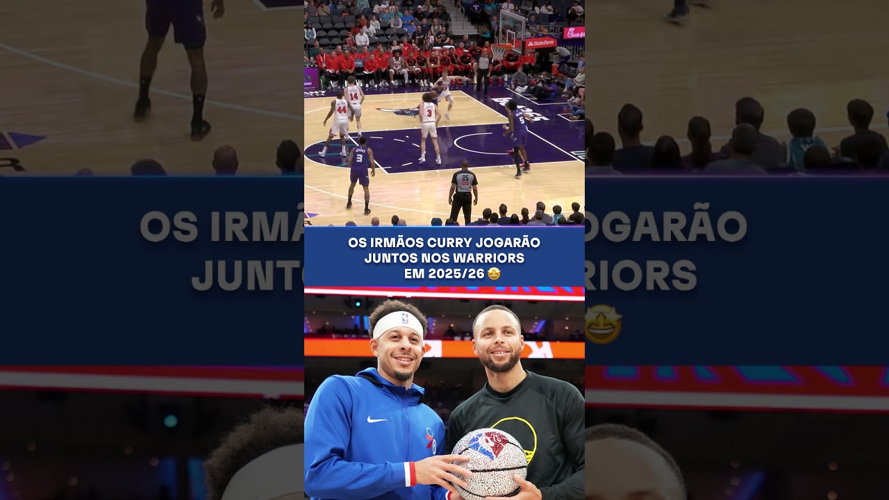 IRM&Atilde;OS CURRY NOS WARRIORS 🤩🏀 #Shorts #nba #basquete
