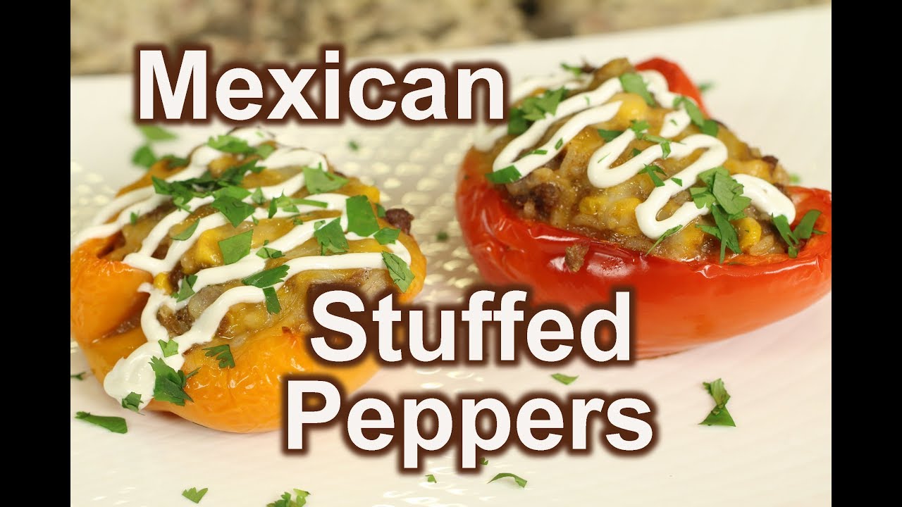 Homemade Mexican Stuffed Bell Peppers | Rockin Robin Cooks