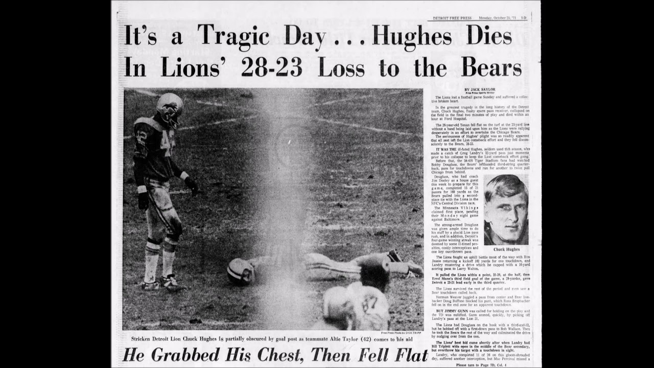 1971-Bears vs. Lions (Chuck Hughes Death) (WJR Radio)