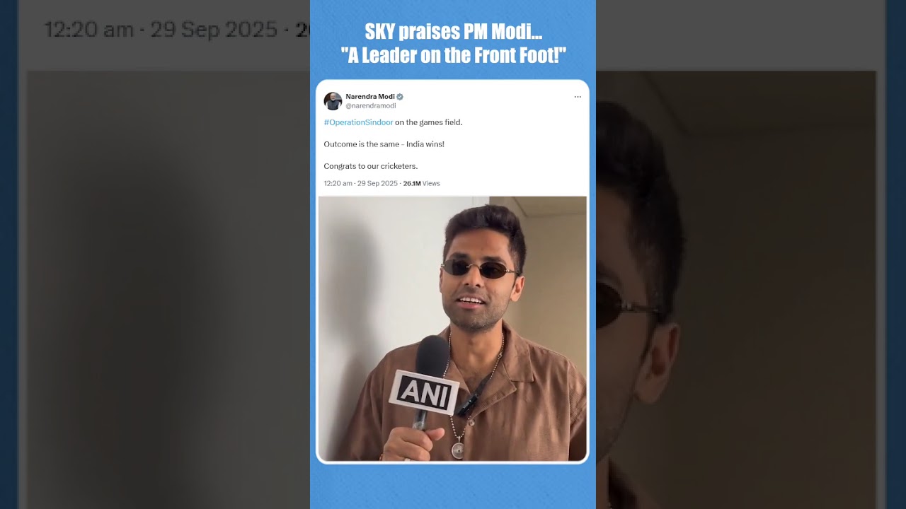 SKY Praised PM Modi : A True Front-Foot Leader