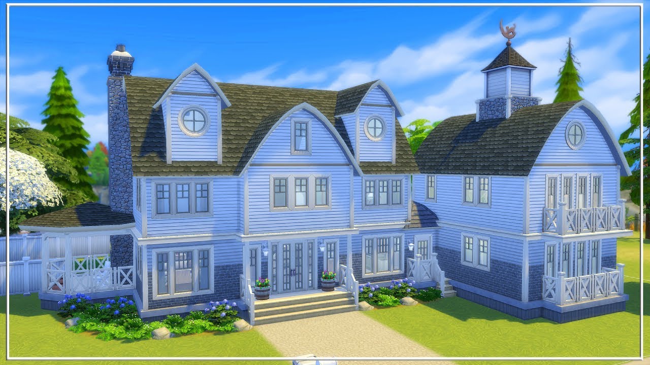 Cape Cod Inspired Family Home || The Sims 4 || Speed Build