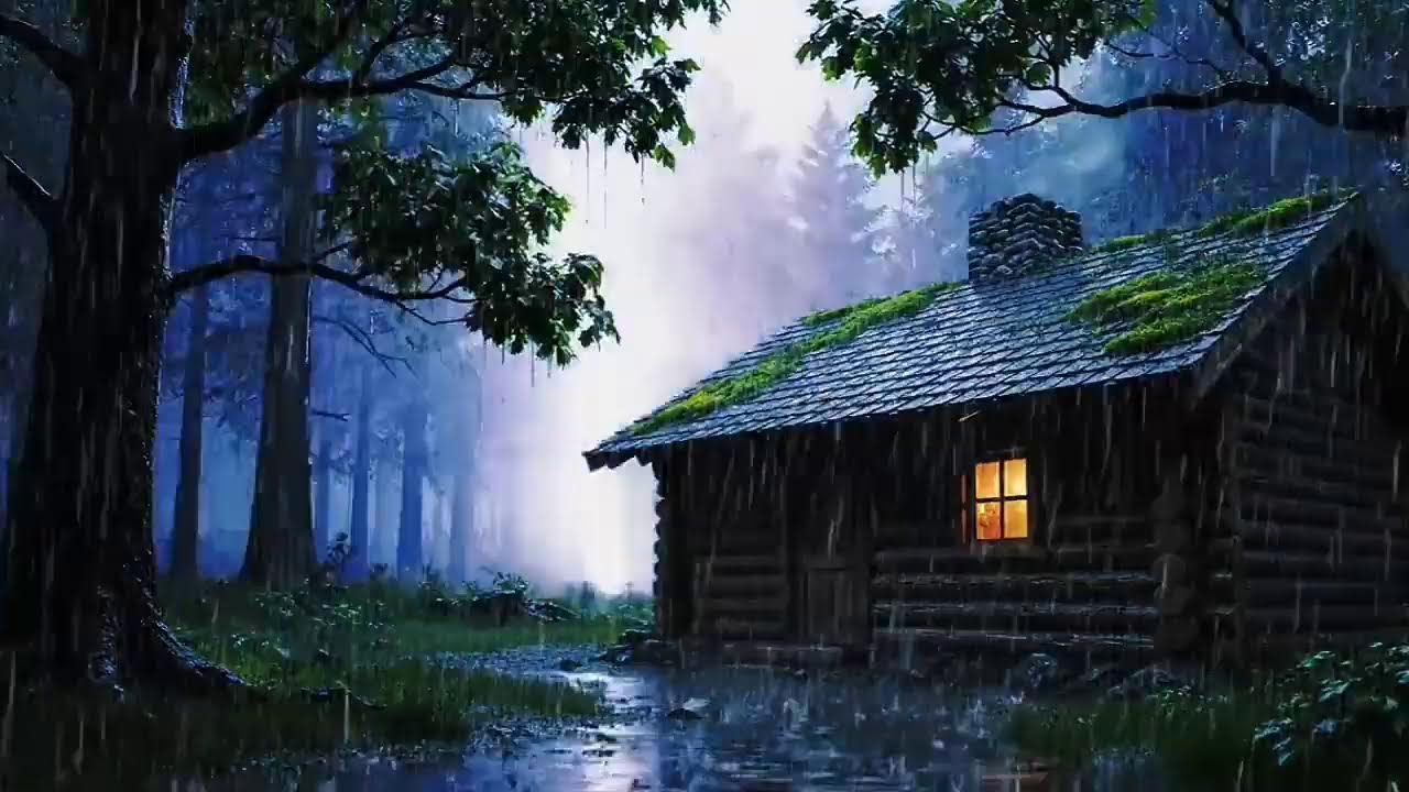 Heavy Rain & Distant Thunder Sounds for Deep Sleep and Meditation