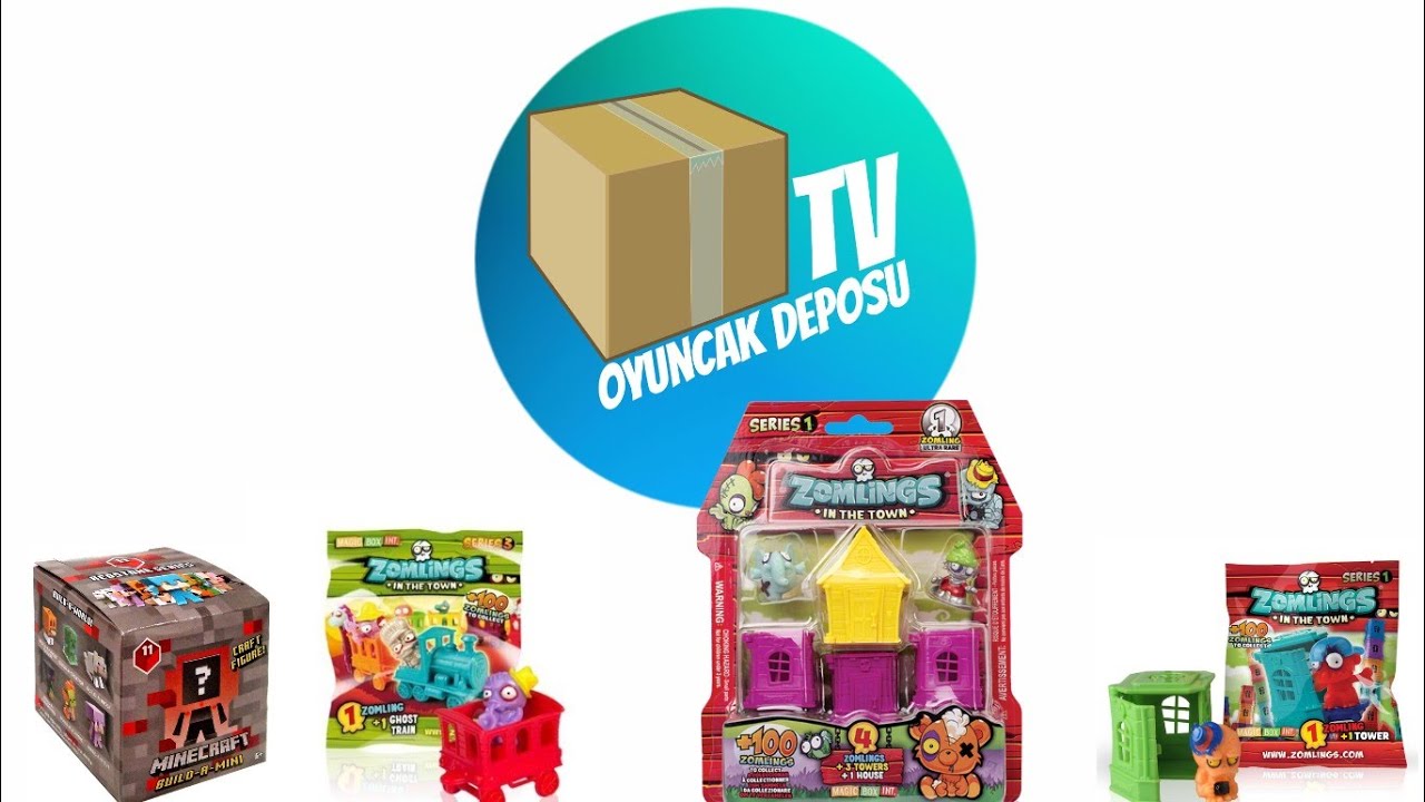 Zomlings seri 1 figürleri ve minecraft seri 11 paket açılımı / oyuncak deposu