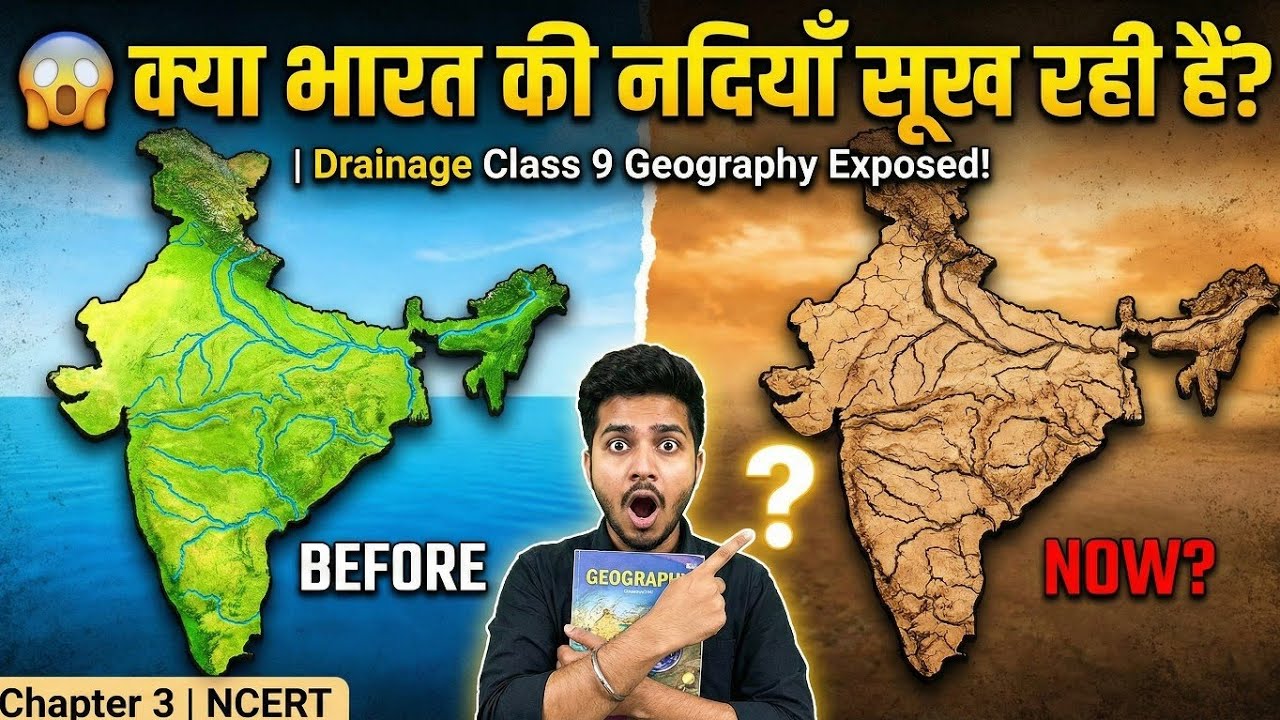 😱 क्या भारत की नदियाँ सूख रही हैं? | Drainage Class 9 Geography Exposed!     | Chapter 3 | NCERT
