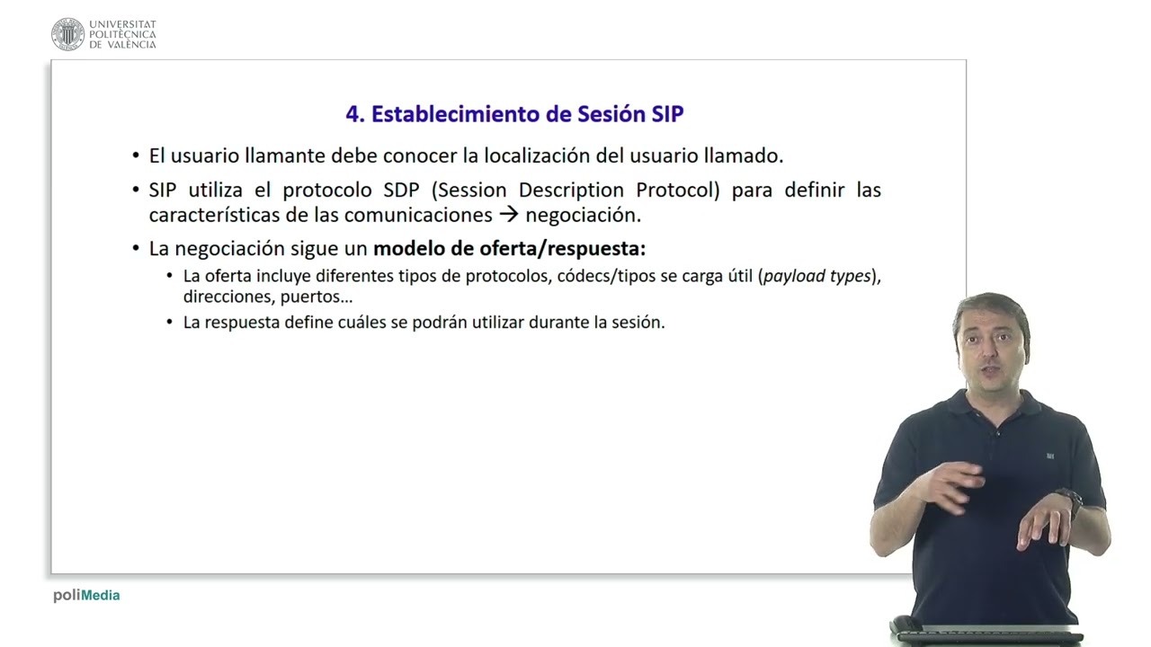 Establecimiento de sesión en el protocolo SIP |  | UPV