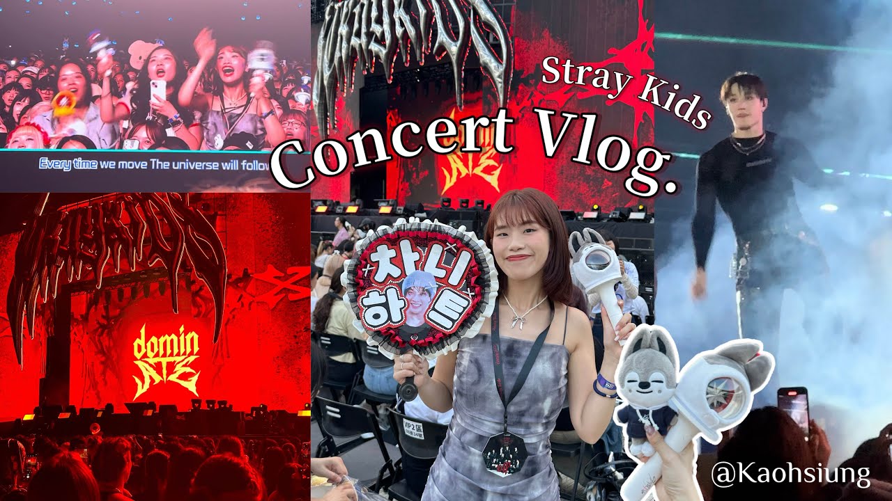 Concert Vlog🧭SKZ dominATE @Kaohsiung | 在搖滾區上大銀幕了、人生首次接機、迷孩盛典!!!♡♡