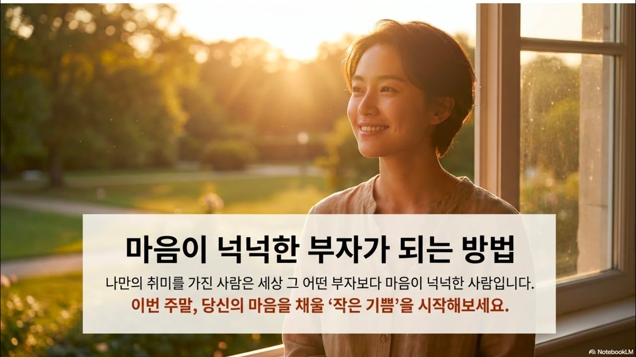 마음이 넉넉한 부자가 되는 법, 나만의 '작은 기쁨' 찾기