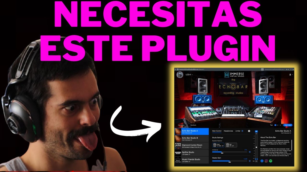 SI PRODUCES CON AUDÍFONOS NECESITAS ESTE PLUGIN - Virtual Studio Immerse