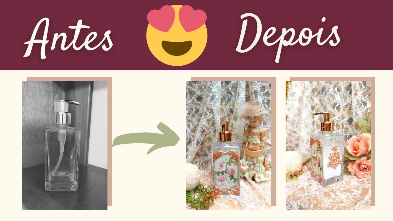 Decoração com Biscuit em Vidros - Porta Álcool em Gel Personalizado - Difusor Chique Roberta Noia