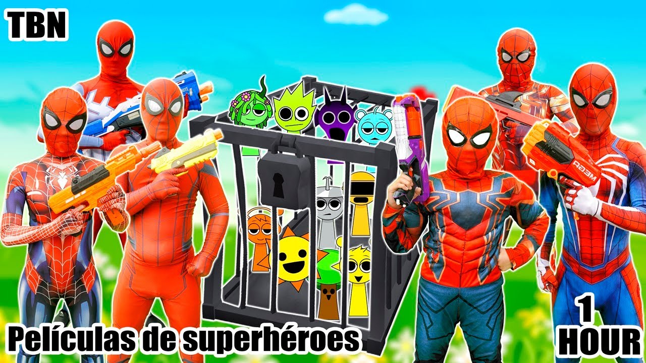 Historia de un SUPERHÉROE || Niño Spider-Man & Equipo Pro 5 Spider-Man Mata Malos Colores