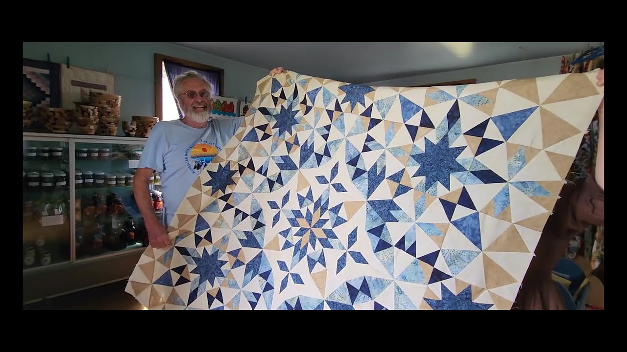 SWARTZENTRUBER (OLD ORDER) AMISH QUILTER, SARAH agrees to help a guest create  an 