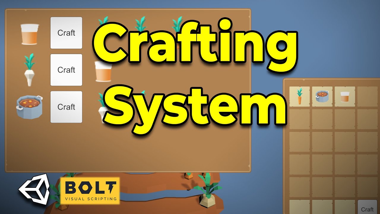 Unity-Bolt Crafting System using Inventory Items - Visual Scripting Tutorial