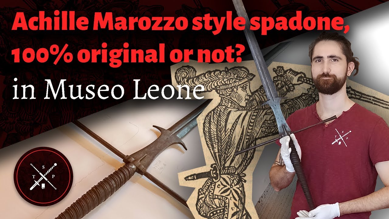 Historical Achille Marozzo style spadone or two handed sword in Museo Leone, Vercelli