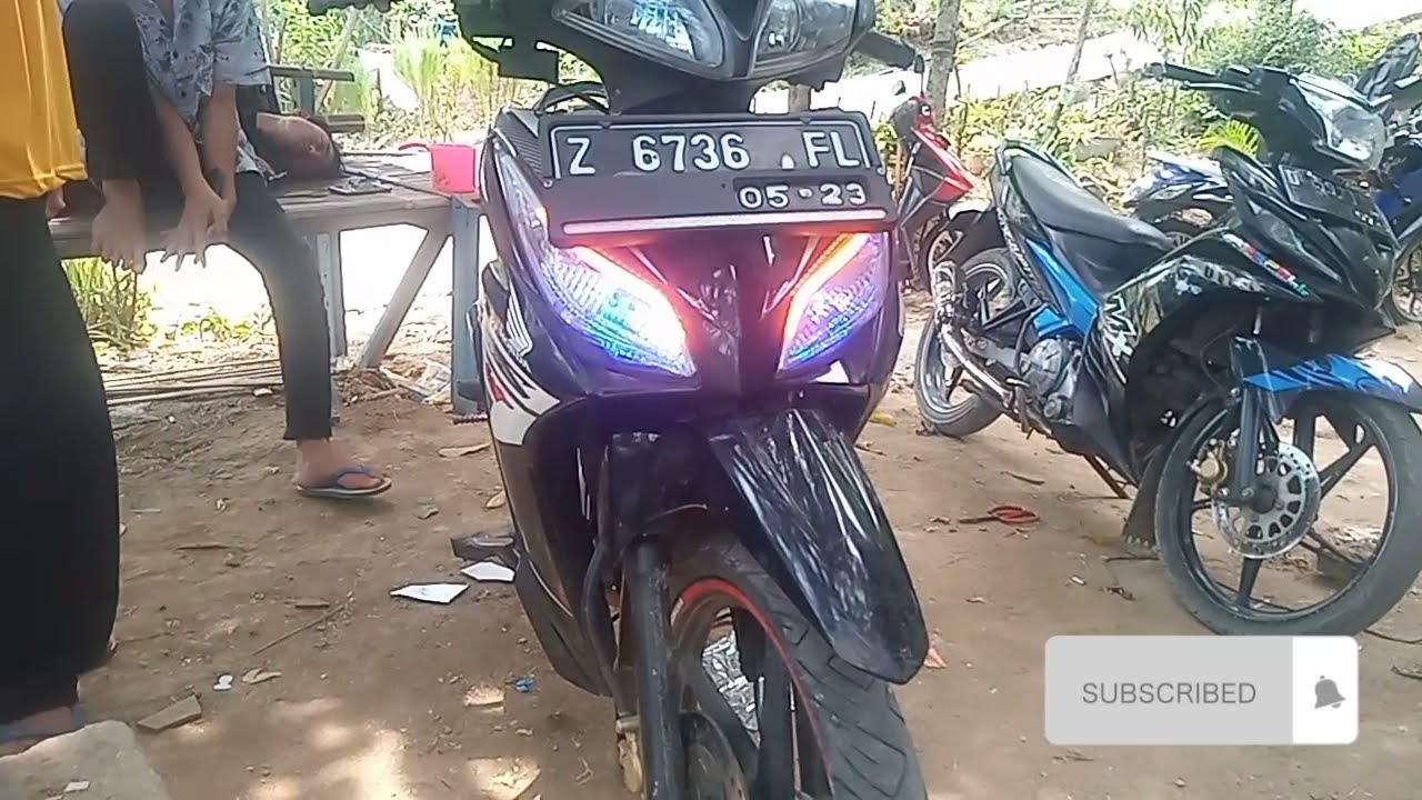 pasang lampu alis DRL 2 mode di motor blade || jalur kabel pemasangan lampu alis di blade