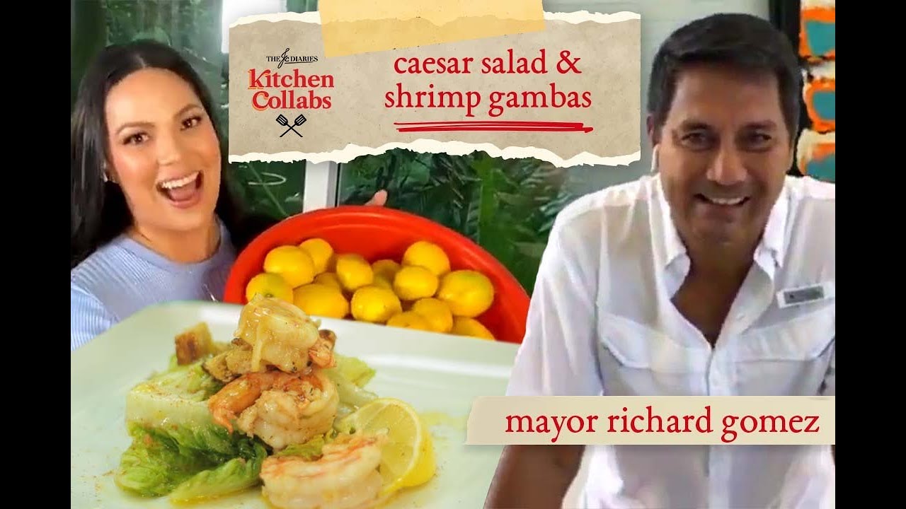 Kitchen Collabs S2 | KC Learns To Cook CAESAR SALAD & SHRIMP GAMBAS with Mayor @Richard Gomez