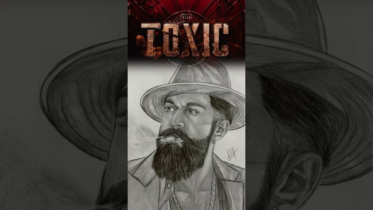 Toxic - A Fairy Tale for Grown-Ups 😈 Yash Drawing #shorts #rockingstaryash #toxicthemovie