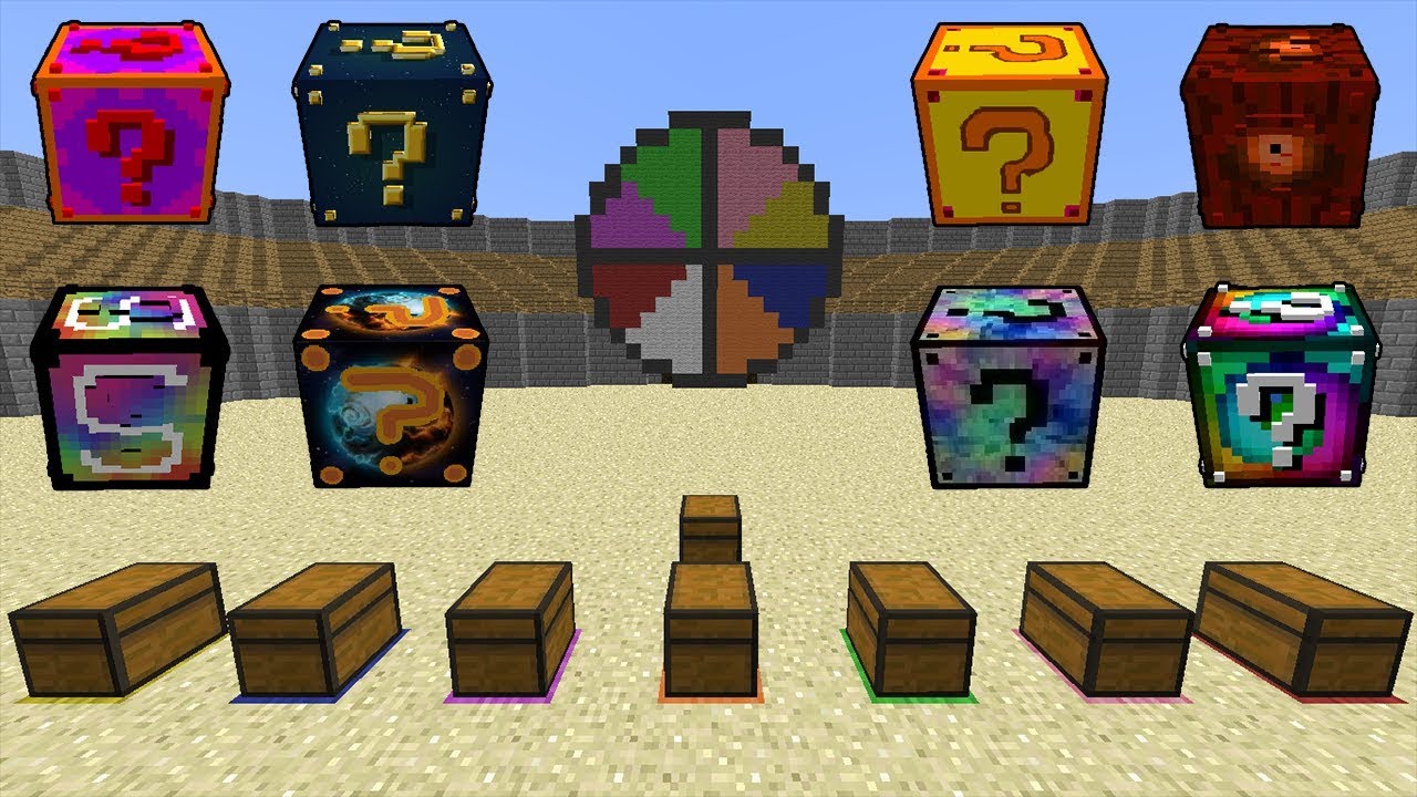 Minecraft Lucky Wars - Renkli Çark ve 8 Farklı Şans Bloğu