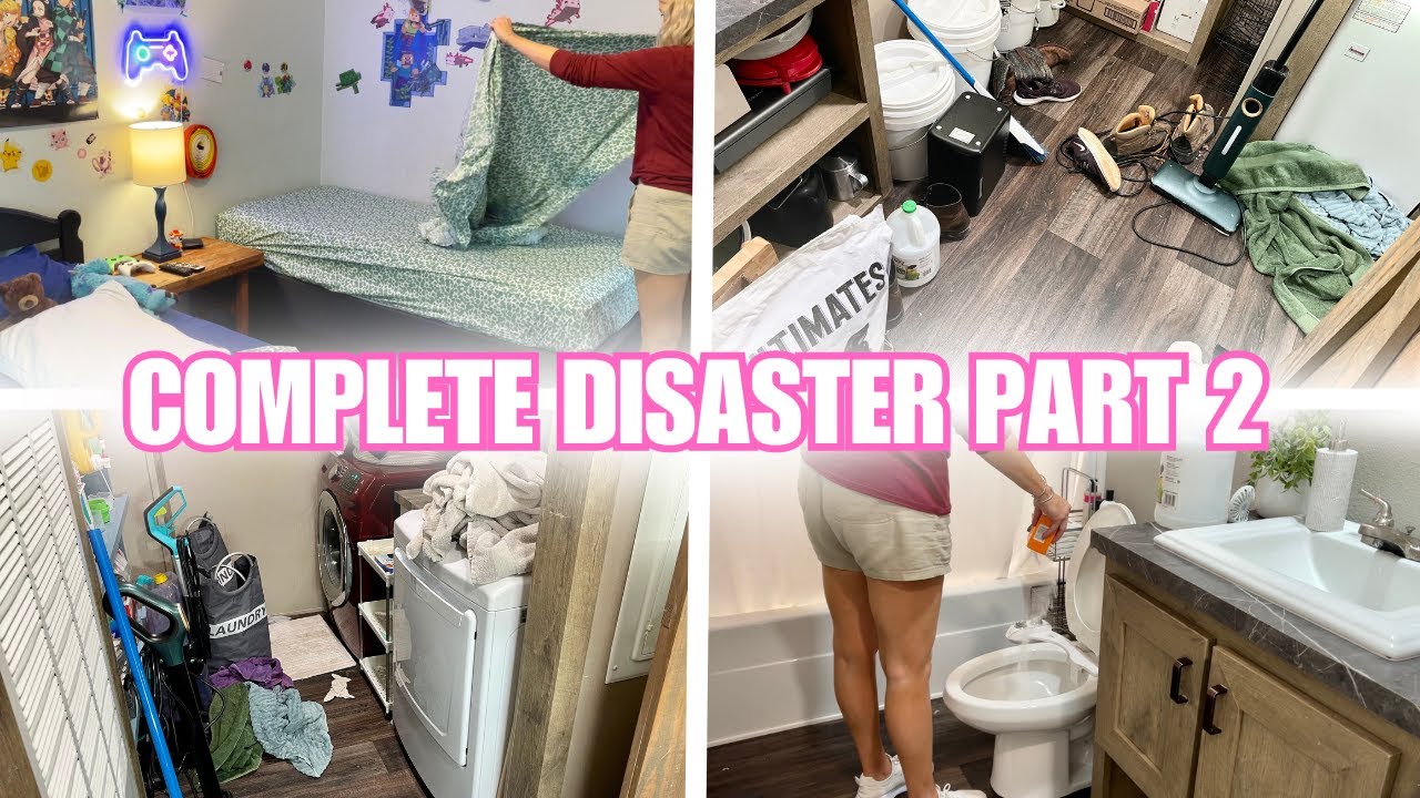 *NEW*/WHOLE HOUSE/COMPLETE DISASTER/PART 2/EXTREMELY FILTHY HOUSE/CLEANING MOTIVATION MUSIC