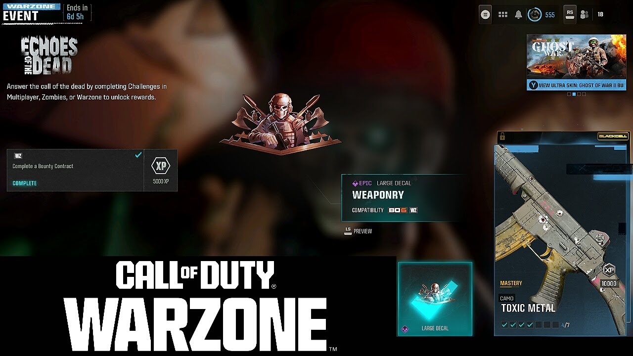 Как выполнить контракт на награду в Warzone (событие «Echoes Of The Dead»)