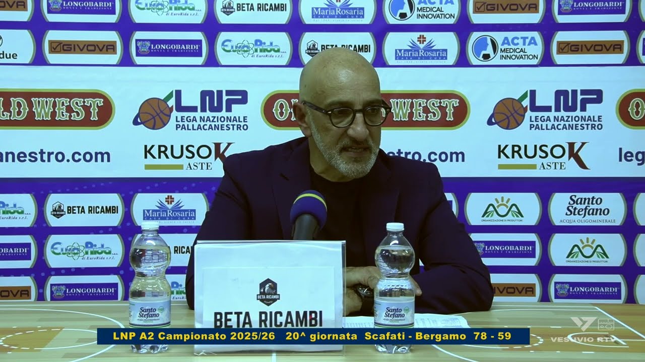 Basket LNP Serie A2 Scafati vs Bergamo 78 &ndash; 59 Coach Frank Vitucci post gara