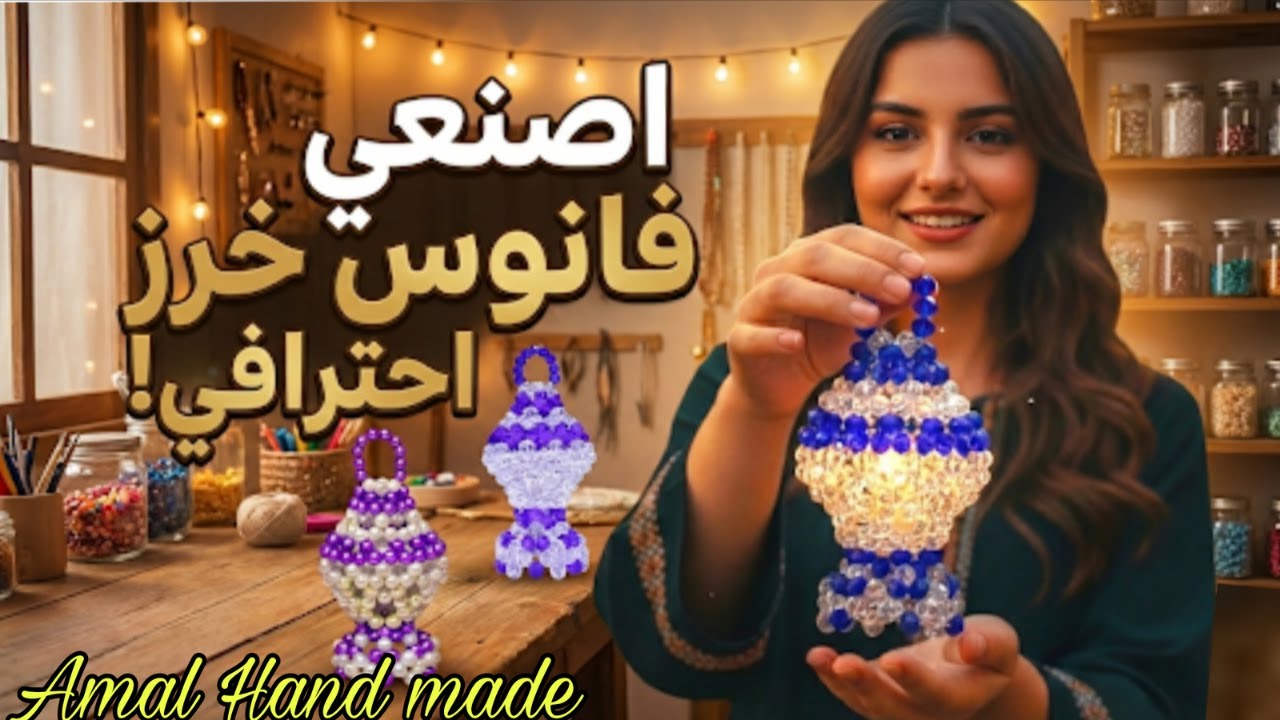 فانوس الجوهرة💎رمضان ٢٠٢٦ 🌙من الخرز الكريستال✨خطوة بخطوة للمبتدئين🌟