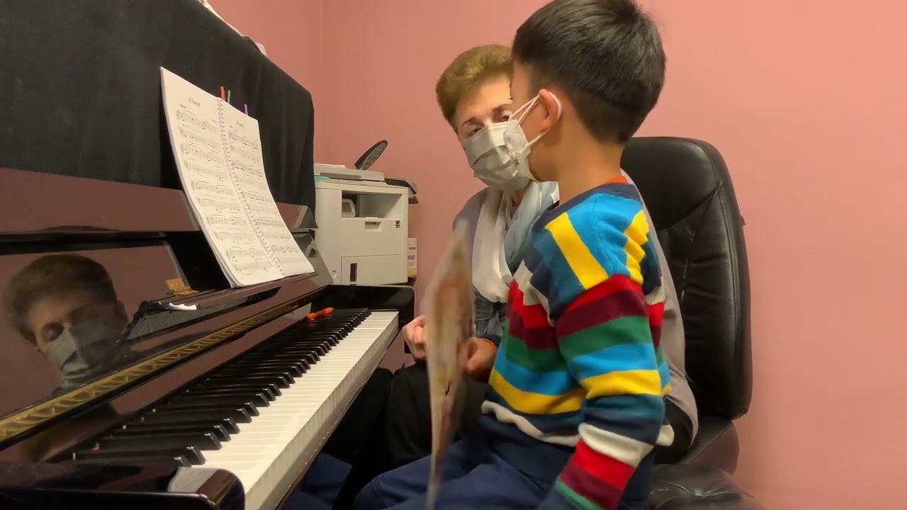 Piano Lesson in Progress. Jerry (5). Irina Gorin