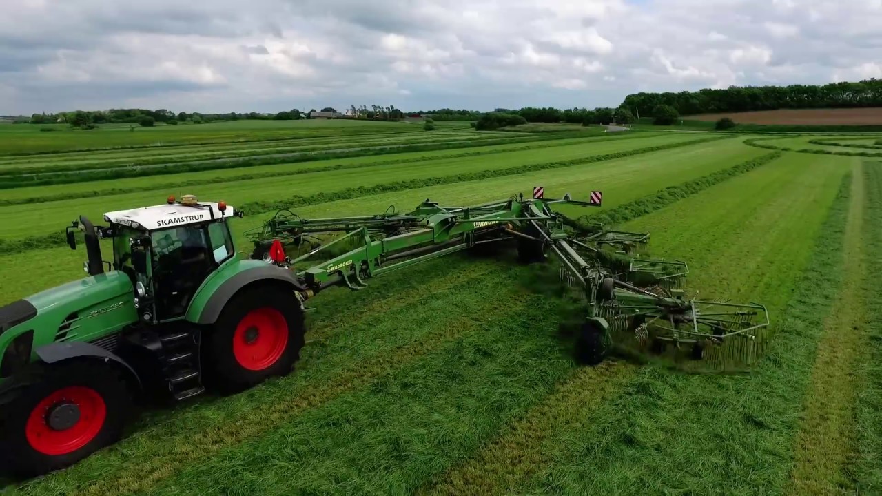 Første slæt 2016 | Krone Swadro 2000 & Fendt 930 - Skamstrup Maskinstation
