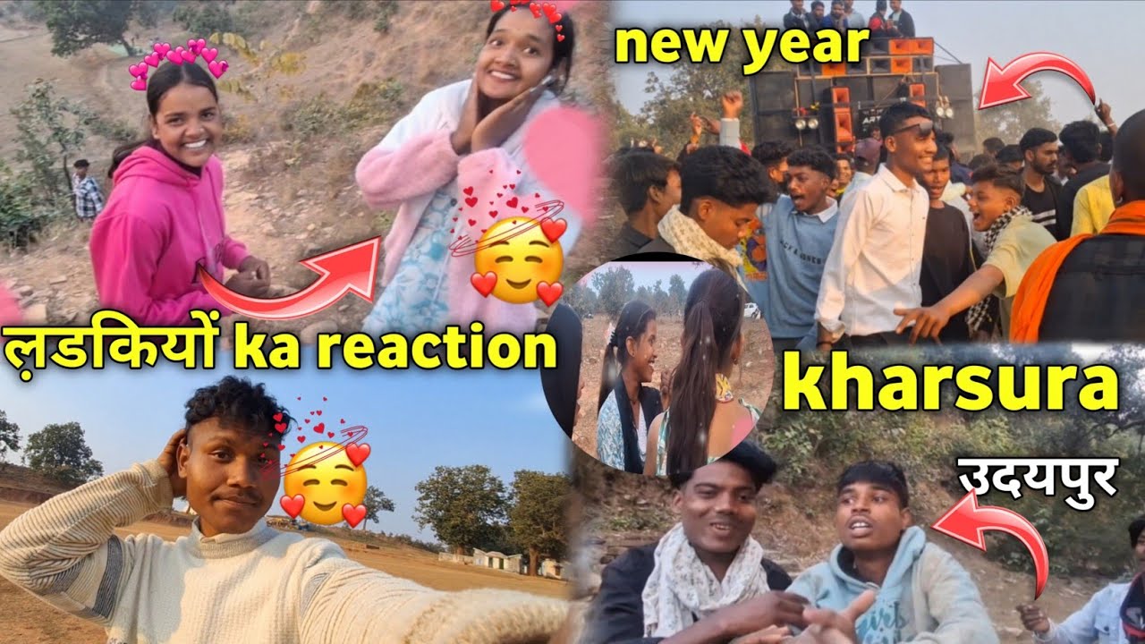  NEW YEAR 2026 |kharsura{उदयपुर}me full mahol | {ल़डकियों ka reaction }| #vlog   