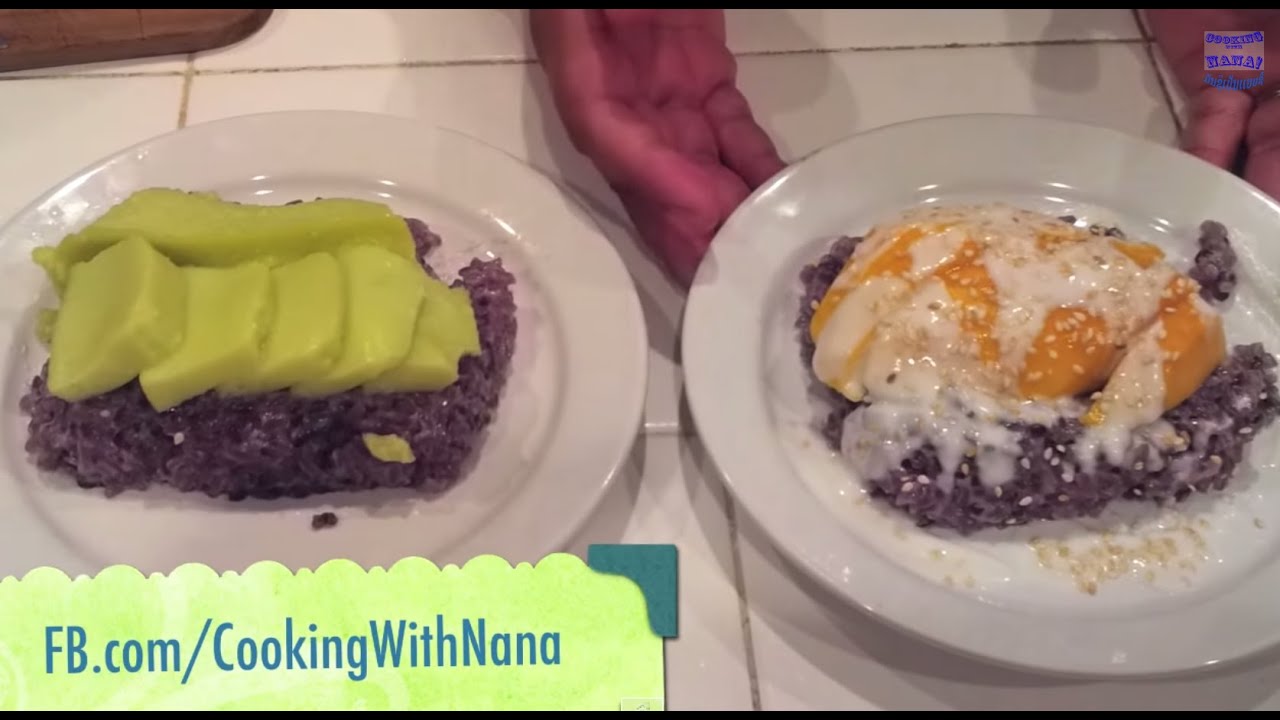 C/w Nana: Sweet Rice with Mango & Custard (ເຂົ້າໜຽວໝາກມ່ວງ == Khao Niow Mak Muang)