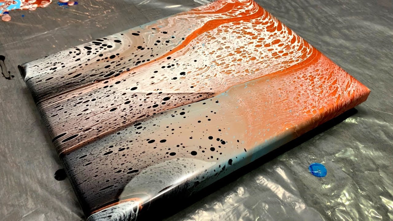 Copper Lacing Using Floetrol & No Silicone! | Acrylic Pour Painting | Abstract Art for Beginners
